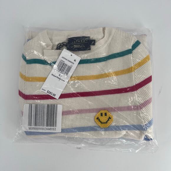 Joshua Sanders Striped Ribbed Crewneck Sweater Sz Small - Picture 3 of 5